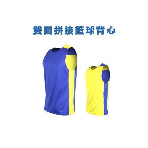 【INSTAR】男女 雙面穿籃球背心-運動背心 台灣製 寶藍黃