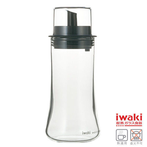 【iwaki】耐熱玻璃油罐 160ml(附瓶蓋)