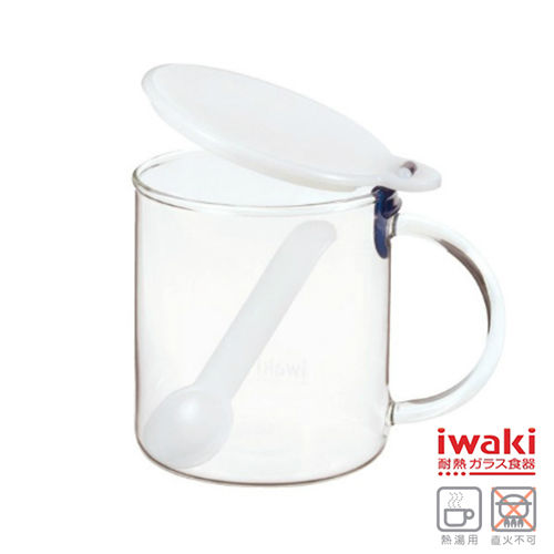 【iwaki】耐熱玻璃調味罐 500ml(鹽)