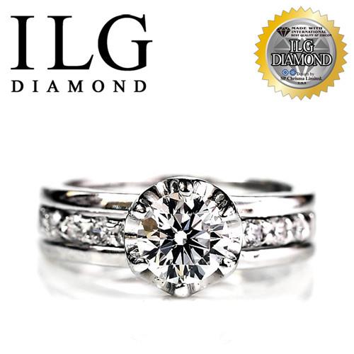 ILG鑽-頂級八心八箭擬真鑽石戒指-完美情人款 RI021 主鑽約1克拉 結婚求婚首款