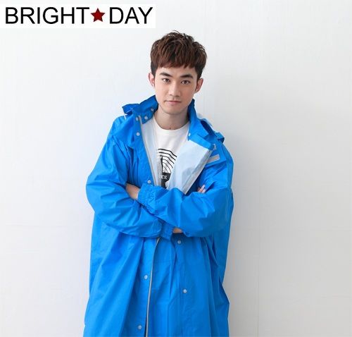 BrightDay風雨衣連身式 - 桑德史東T4前開款-暴風藍
