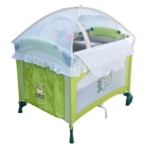 Babybabe 拱型遊戲床-全配款(高頂蚊帳/玩具架/雙層架/尿布檯)