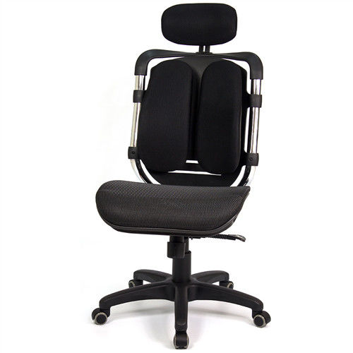 aaronation 愛倫國度 - 黑爪網布坐墊雙背式辦公電腦椅 (i-119MHSG-1)