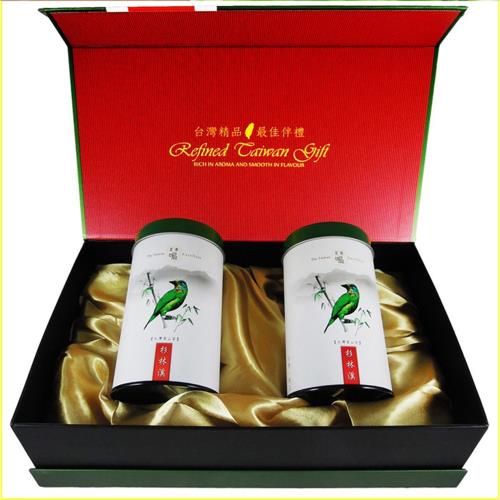 龍源茶品 國寶級台灣五色鳥杉林溪茶葉禮盒(150g/罐 共2罐)