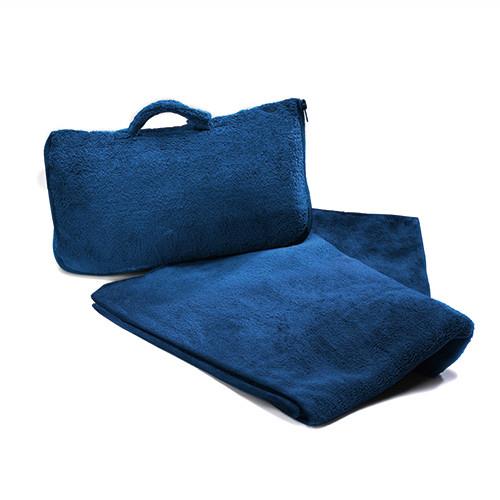 【CABEAU】保暖飛機毯Fold n Go Blanket - 藍色-行動