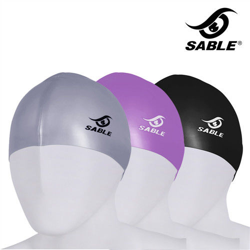 【黑貂SABLE】單色矽膠泳帽(九色任選)