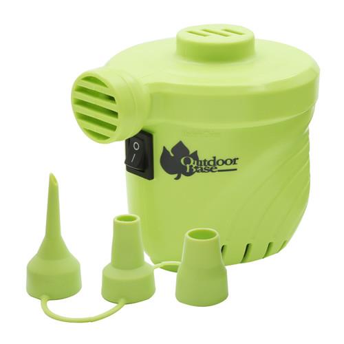 【OutdoorBase】颶風充氣馬達-蘋果綠-28293 (PSI出氣量UP。充氣床馬達。可充氣及洩氣。電動充氣幫浦)-行動