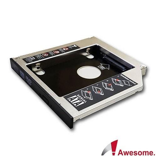 Awesome筆電升級專家 筆電光碟轉9.5mm硬碟(SATA)托盤模組－AWD-1S