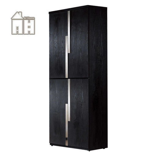 【AT HOME】艾克2.7尺黑色四門高鞋櫃
