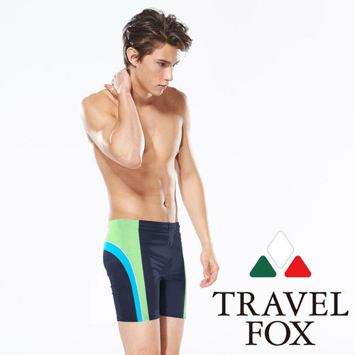 【TRAVELFOX 旅狐】色塊剪接設計大男五分泳褲(C14923)