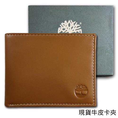 【Timberland】男皮夾 短夾 牛皮夾 多卡夾 大鈔夾 品牌盒裝／棕色