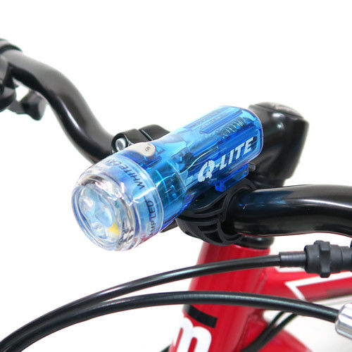 【Q-LITE】3白光LED防水多用途警示燈前燈頭燈/台灣製-透明藍
