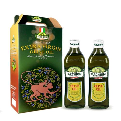 法奇歐尼禮盒 經典橄欖油500ml小黃瓶2入