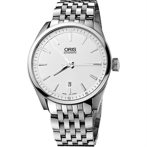 Oris ARTIX DATE 新大錶冠機械腕錶-銀/42mm 0173376424051-0782180