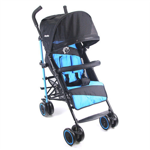 BabyBabe 新款全罩式加寬平躺傘車-藍