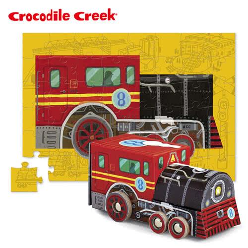 【美國Crocodile Creek】汽車造型盒拼圖系列-火車