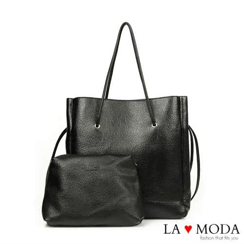 La Moda 品牌專屬系列 正韓版長型子母托特包 (共3色)