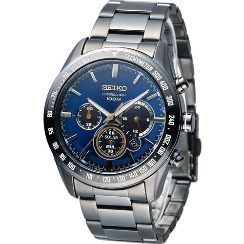 SEIKO Criteria 極速狂風太陽能計時腕錶 V175-0DK0A SSC471P1