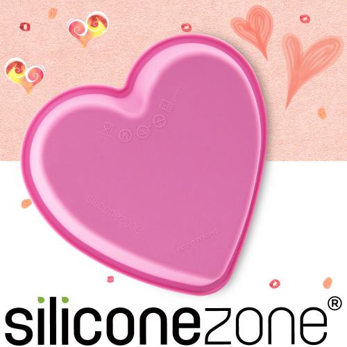 【Siliconezone】施理康耐熱愛心造型小蛋糕模-粉色