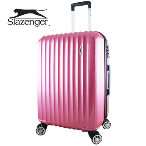 【英國 Slazenger 史萊辛格】 24吋 時尚雅致行李箱/拉桿箱/旅行箱(桃心紅)