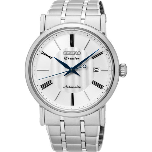 SEIKO精工Premier系列超薄機械腕錶-白/40mm4R35-01C0S(SRPA17J1)