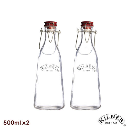 【KILNER】扣式復古玻璃瓶 0.5L 二入組