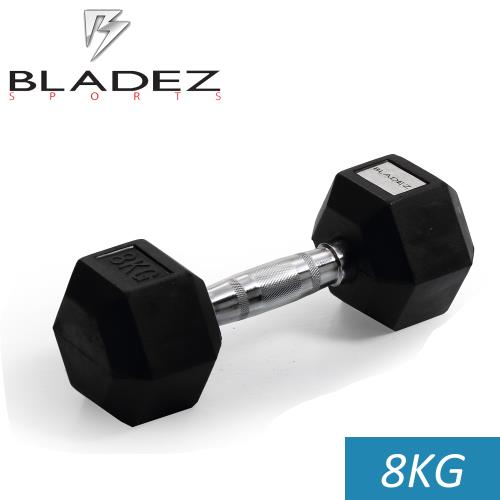 【Bladez】六角包膠啞鈴-8KG