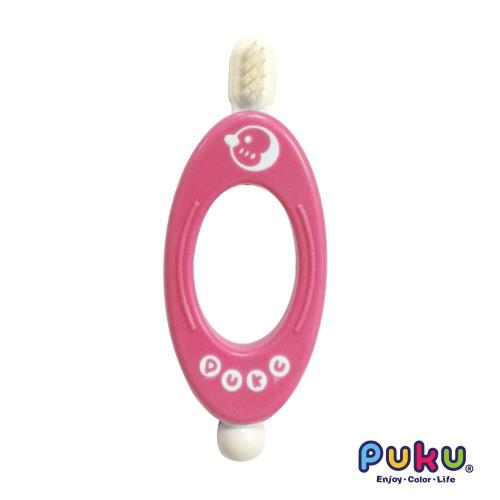 任-PUKU藍色企鵝 造型乳牙刷(粉色)