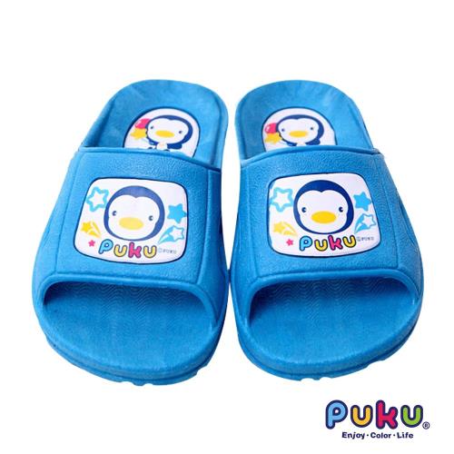任-PUKU藍色企鵝 學步拖鞋16號(水色)