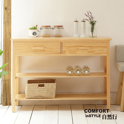 CiS自然行實木家具 電器櫃-碗盤櫃-雜貨櫃-置物櫃W110cm(扁柏自然色)