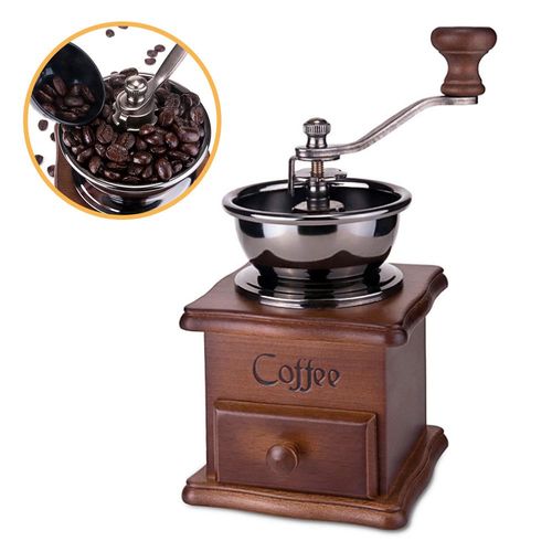 木製可調式手搖咖啡豆研磨機(ZD-CF01)