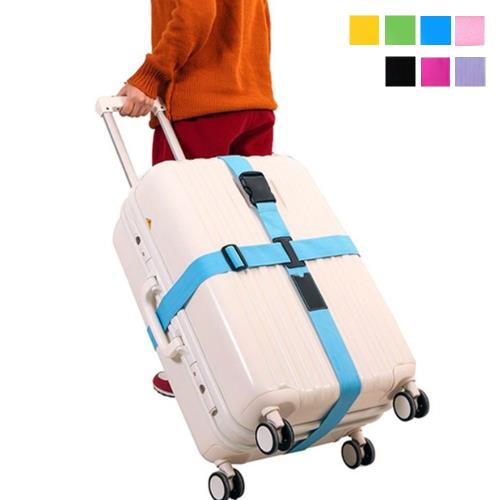 加-【旅遊首選、旅行用品】行李箱十字緊扣行李保護 束帶 打包帶 綑綁帶
