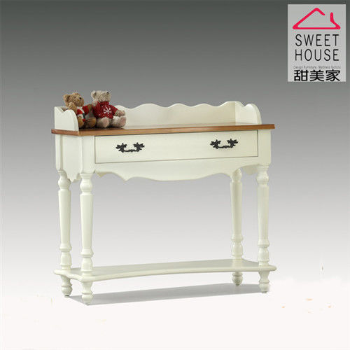 【甜美家】鄉村風全實木細緻3尺白色書桌