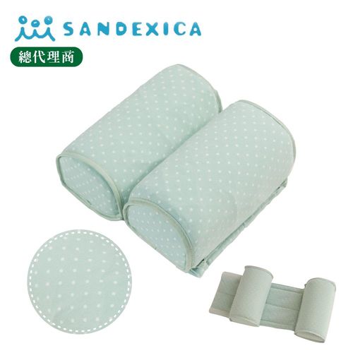 台灣總代理 日本Sandexica寶寶機能防側翻枕/兒童護頸枕- 粉藍點點