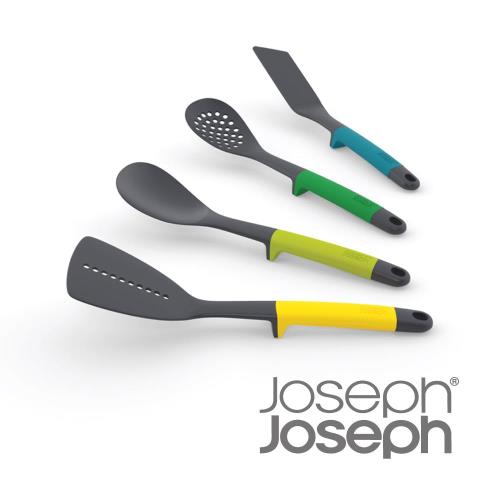 《Joseph Joseph英國創意餐廚》不沾桌鏟杓料理4件禮盒組(繽紛綠)