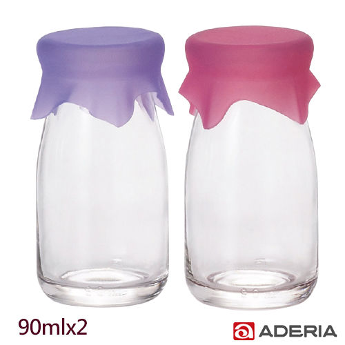 【ADERIA】日本進口玻璃牛奶瓶90ml套組