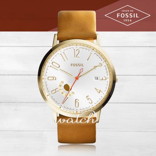 【FOSSIL】時尚精選_皮革錶帶_強化玻璃_日期星期顯示_指針女錶(ES3750)