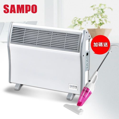 《買電暖器送吸塵器》【SAMPO聲寶】浴室臥房兩用電暖器 HX-FJ10R送 【SAMPO聲寶】 直立手持兩用吸塵器 EC-AD07UGP