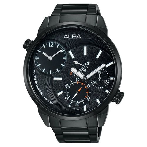 ALBA ACTIVE 二地時區限定腕錶-鍍黑/46mm DM04-X001SD(A2A001X1)