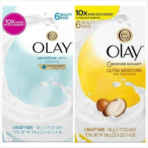 美國Olay歐蕾經典美容香皂(敏感肌膚專用)/乳油木果106g*6/組*4
