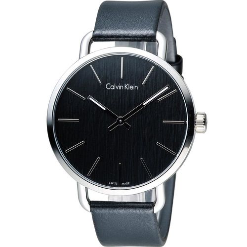 ck Calvin Klein K7B even 系列 頁岩自然風格時尚腕錶 K7B211C1 黑42mm