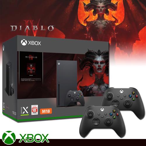 微軟 Xbox Series X 《暗黑破壞神 4》同捆組+Xbox Series 控制器 磨砂黑*1【雙手把組合】