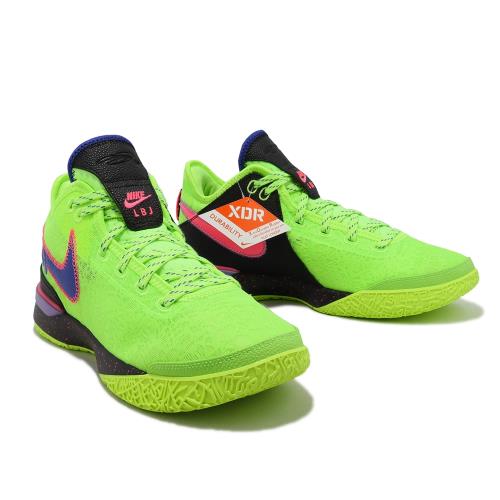 Nike 籃球鞋Zoom Lebron NXXT Gen EP 男鞋螢光綠藍LBJ 氣墊DR8788-300