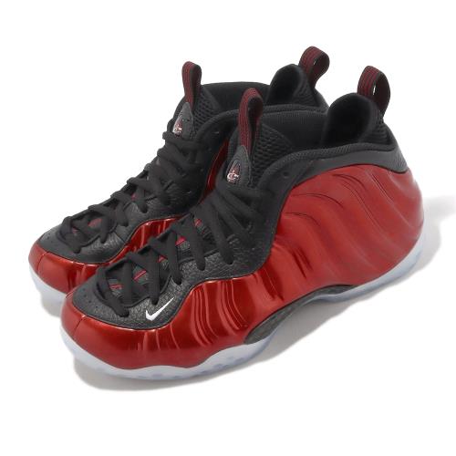 Nike 休閒鞋Air Foamposite One 男鞋女鞋紅黑皮革太空鞋金屬紅冰底