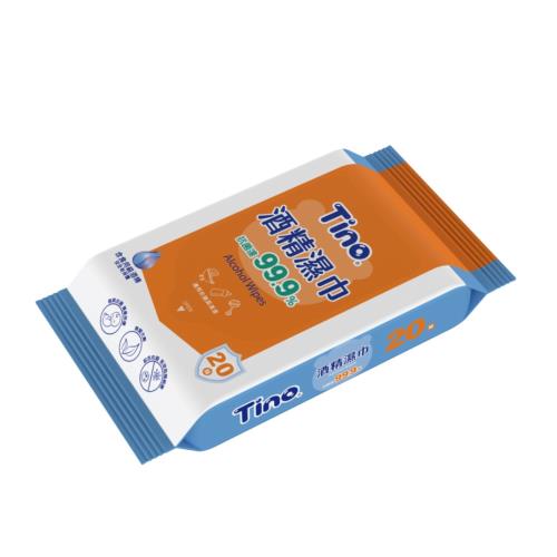 Tino 酒精濕紙巾(20抽x60包/箱)