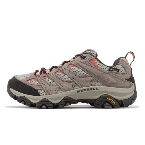 Merrell 登山鞋Moab 3 GTX 女鞋棕粉防水避震黃金大底郊山越野戶外