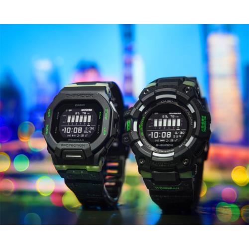 CASIO 卡西歐G-SHOCK 夜光迷彩城市夜景系列藍芽手錶(GBD-100LM-1)|G