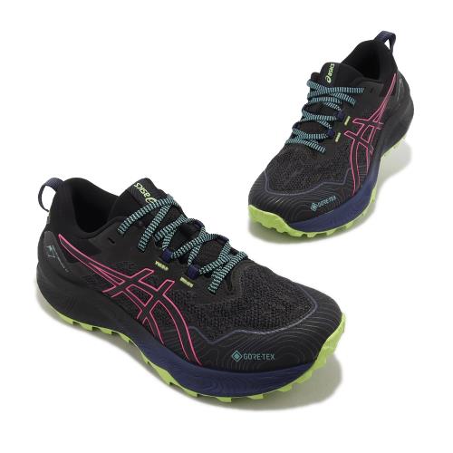 Asics 越野跑鞋GEL-Trabuco 11 GTX 女鞋黑粉紅防水亞瑟膠戶外運動鞋亞