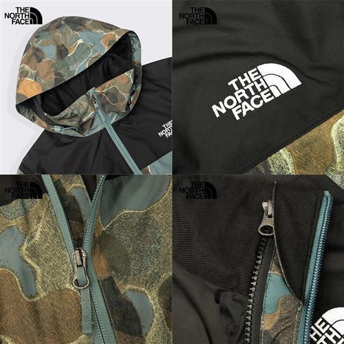 The North Face 北臉 男裝 連帽外套 防水透氣 綠 迷彩【運動世界】NF0A7WCUOTC