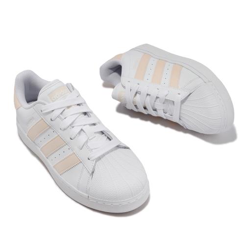 adidas 休閒鞋 Superstar XLG W 女鞋 白 橘 皮革 貝殼頭 鋸齒三線 三葉草 愛迪達 IF3004